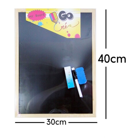 3x2 OUTLET Pizarrón doble, tiza y borrador 40x30cm 3x2 Outlet Pizarrón Doble, Tiza Y Borrador 40x30cm