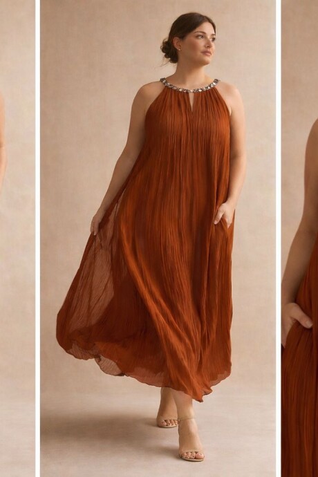 VESTIDO MAXINE Terracota