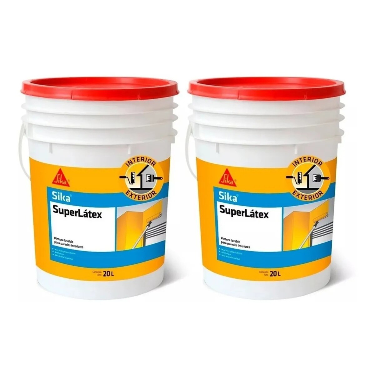 Pintura Lavable Antihongos Superlátex Sika 20 x 20 lt Blanca 