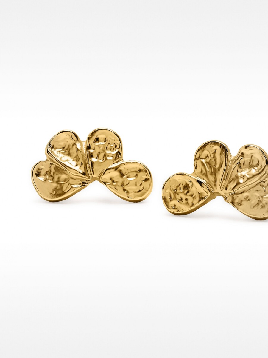 Pendientes Media Flor dorado