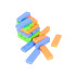 Jenga de colores 28*20 cm Jenga De Colores 28*20 Cm
