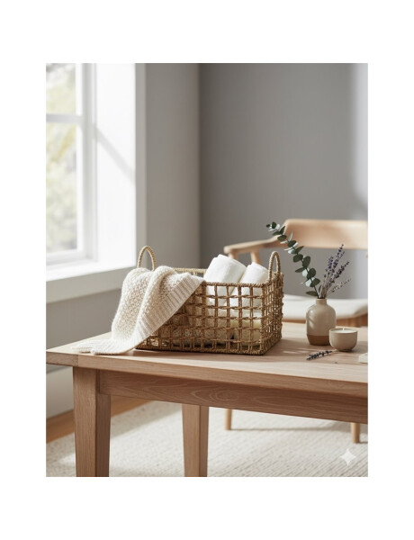 CESTO RECT. C/ASAS 40x30xH20/26CM SEAGRASS NATURAL CESTO RECT. C/ASAS 40x30xH20/26CM SEAGRASS NATURAL