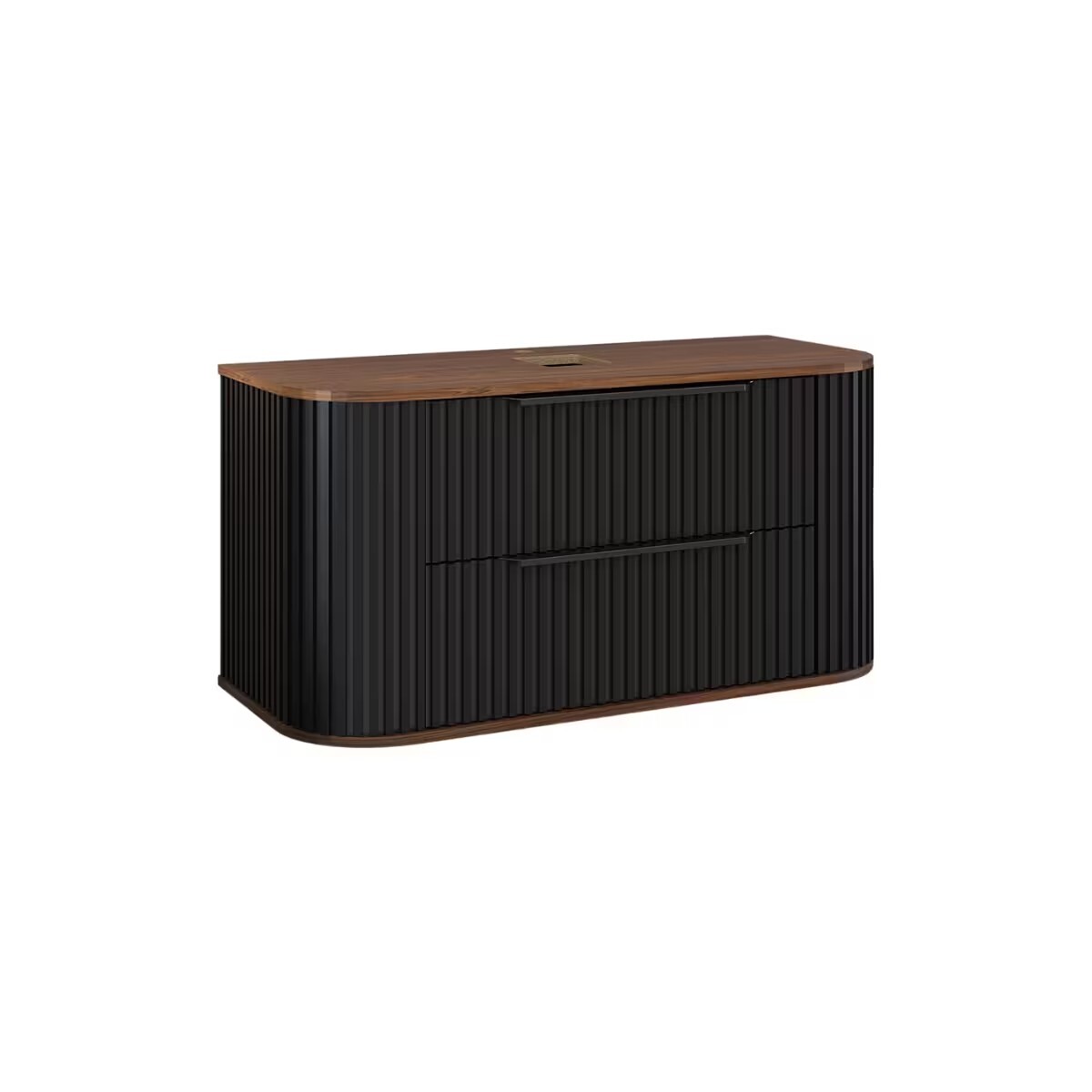 Mueble De Baño Suspendido Alice Negro 100cm Sin Bacha 