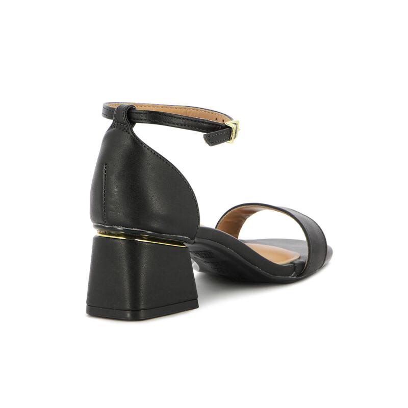 Sandalia Vizzano Mujer Con Pulsera Taco 5cm Negro