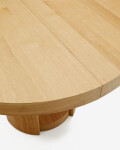 Mesa extensible redonda Artis de madera maciza y chapa de roble FSC 100% 120 (170) x 80 cm Mesa extensible redonda Artis de madera maciza y chapa de roble FSC 100% 120 (170) x 80 cm