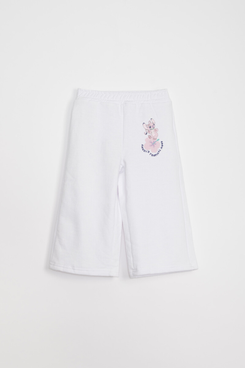 Pantalón deportivo ancho Estampa Crudo