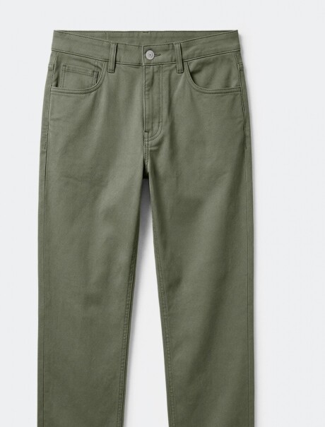 PANTALONES DE SARGA AJUSTADOS VERDE