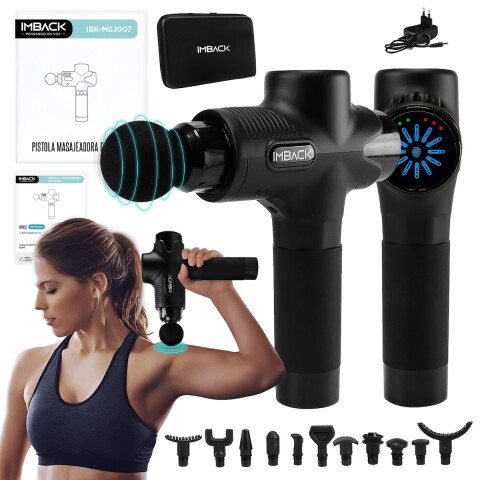 Masajeador 12 Cabezales Pistola Inalambrico Portatil Corporal Motor Profesional MSJ007 Masajeador 12 Cabezales Pistola Inalambrico Portatil Corporal Motor Profesional MSJ007
