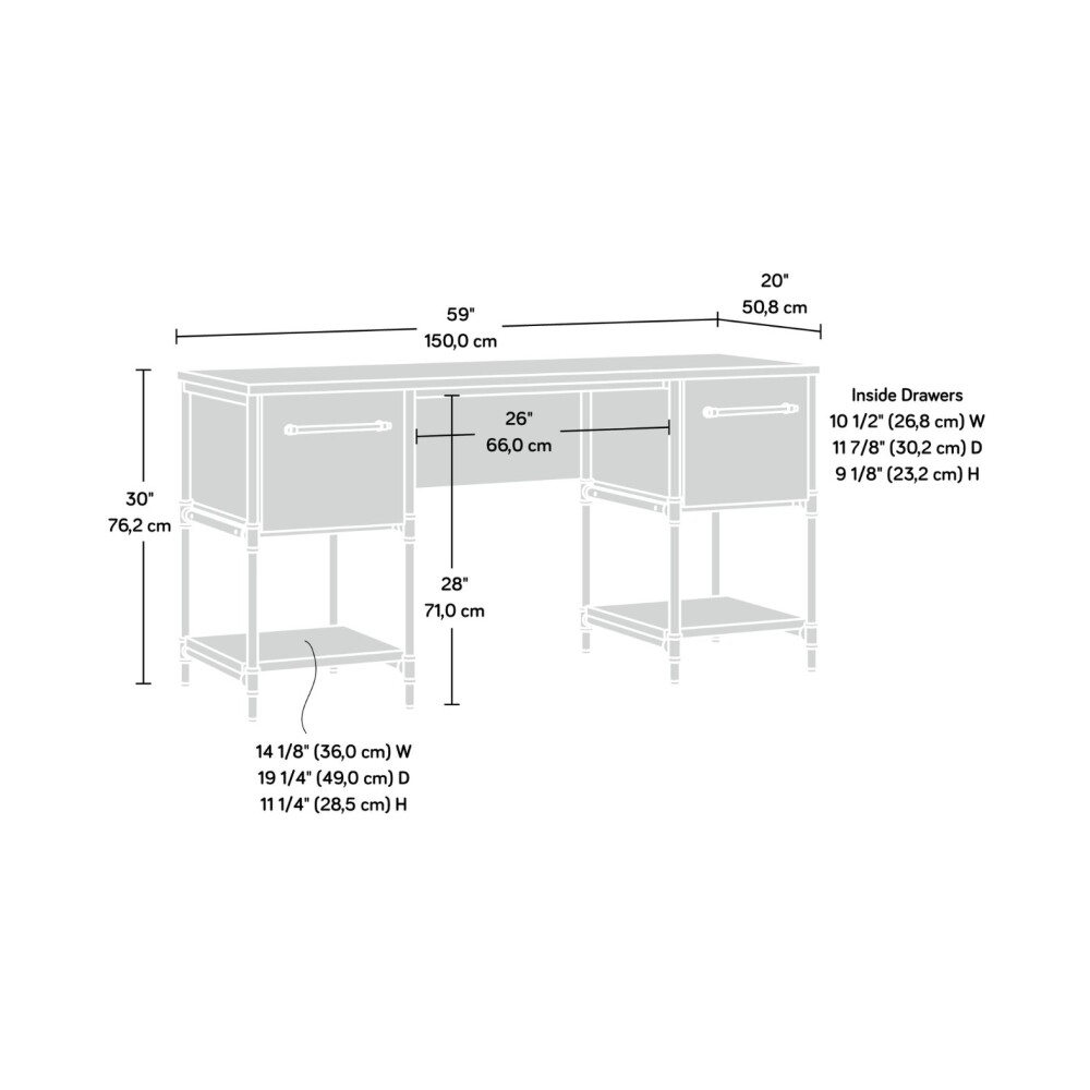 Escritorio - Sauder - Linea Iron City Escritorio - Sauder - Linea Iron City