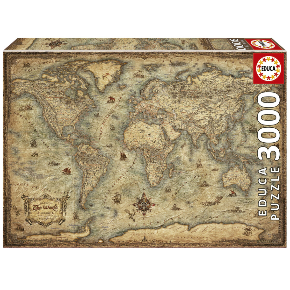 Puzzle Rompecabeza Mapamundi Antiguo 3000 Piezas Educa 