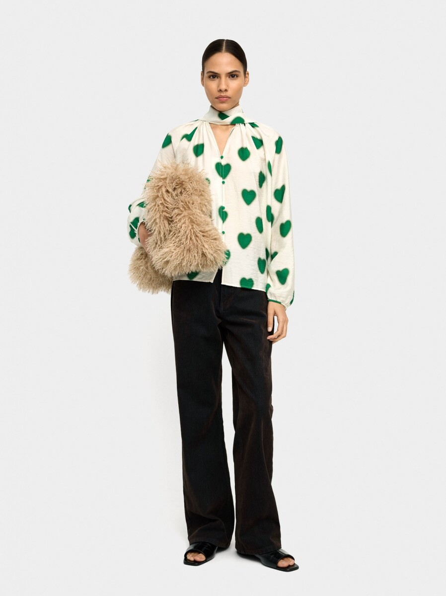 Blusa Con Corazones - multicolor 
