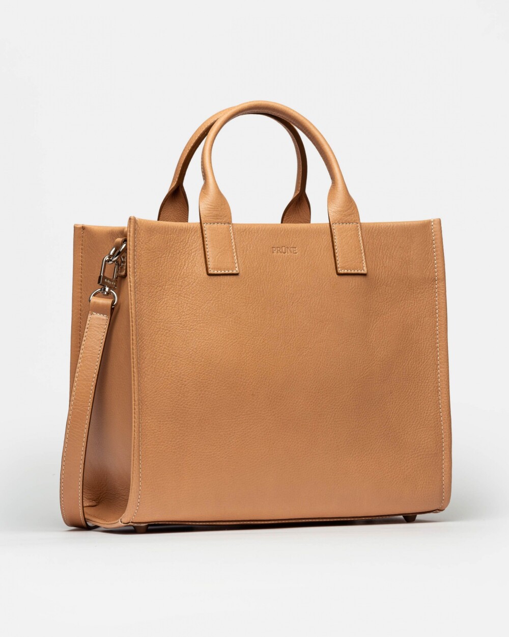 Cartera de mano Capri en cuero vegetal liso Vaqueta