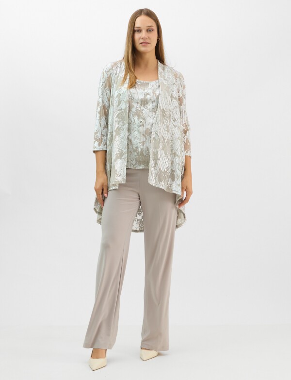 Conjunto 3 Piezas Estampado Lurex PLATEADO