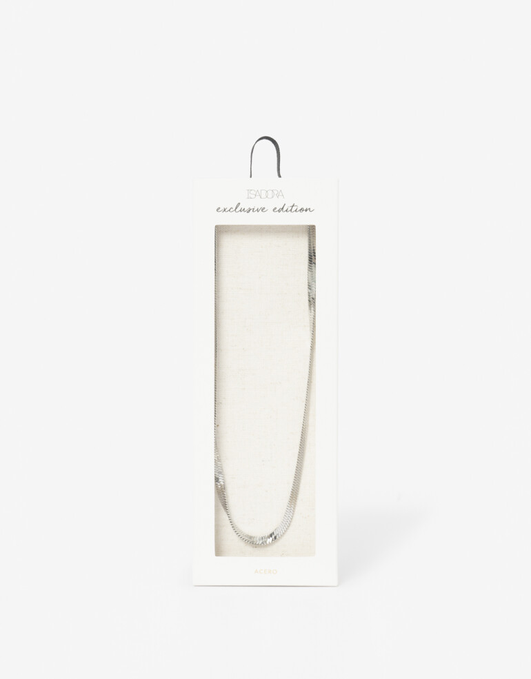Collares Cortos Metal Collar Corto De Acero - Plateado
