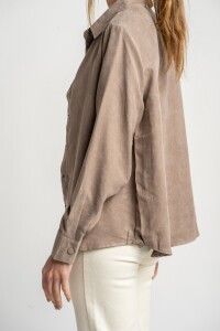 Camisa Gamuza Vegana Mocha