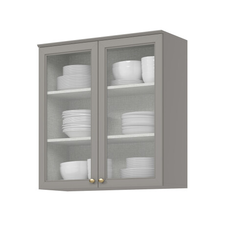 AÉREO 2 PUERTAS EN VIDRIO ALACENA - LINEA AMERICANA GRIS