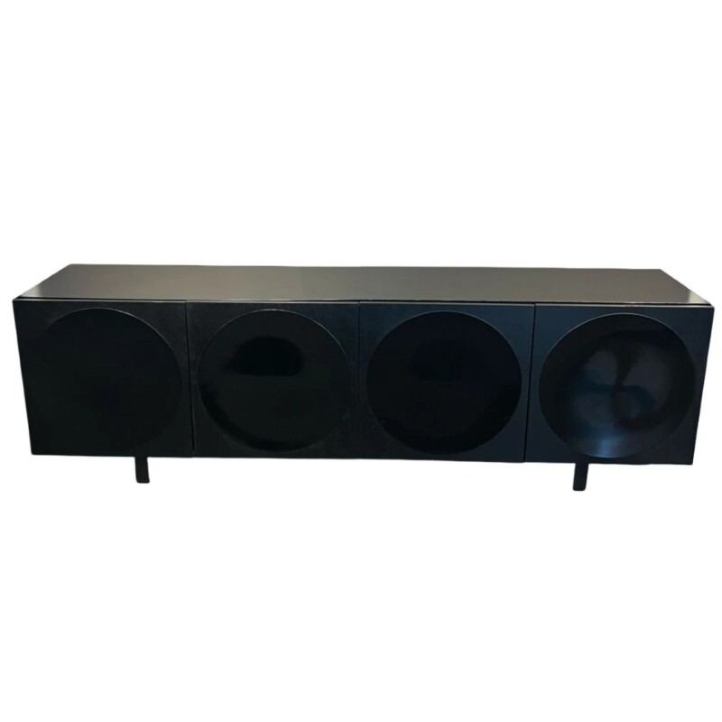 Vajillero de 4 puertas 2.40mts - Color negro - PRODUCTO CON DETALLES EN LA MADERA - Vajillero de 4 puertas 2.40mts - Color negro - PRODUCTO CON DETALLES EN LA MADERA -
