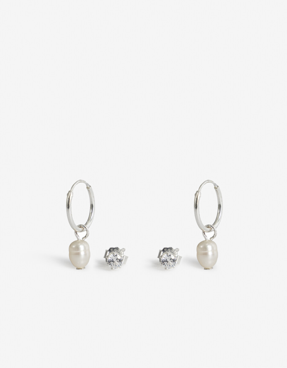 Set De Aros Plata 925 