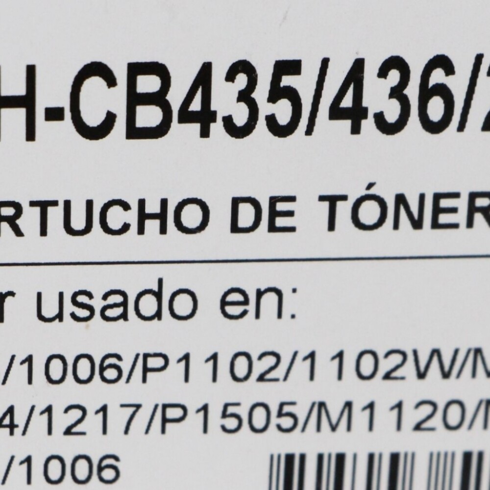 TONER PARA HP CB435 / M1120 / M1522 TONER PARA HP CB435 / M1120 / M1522