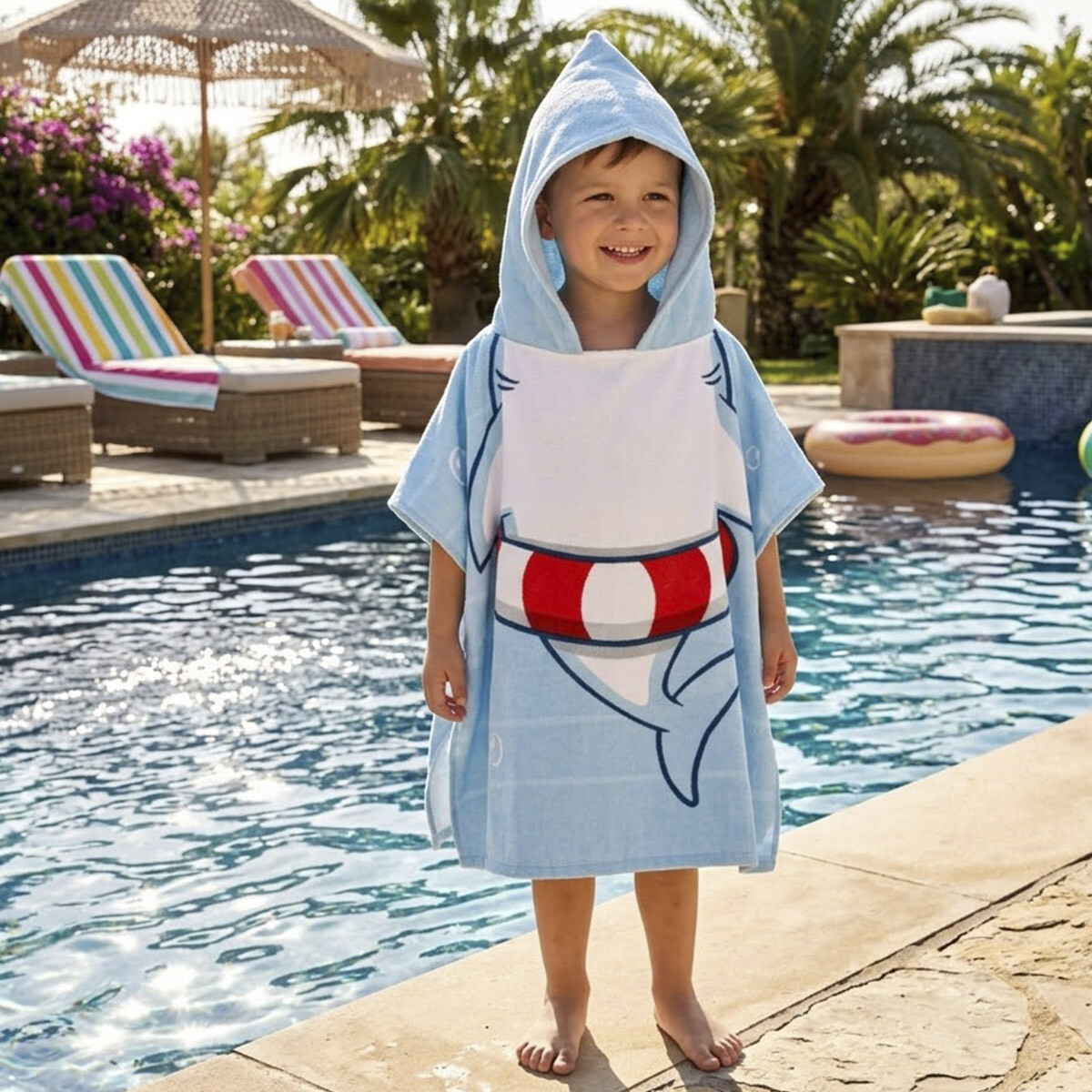 Bata Poncho Dohler 70 x 115 cm - Tiburón 