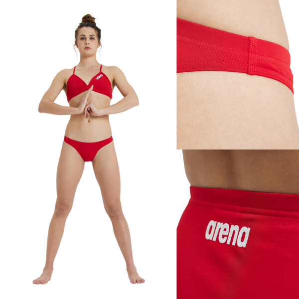 Malla Bikini Parte Inferior Para Mujer Arena Team Swim Bottom Solid Rojo