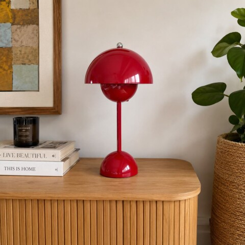 DTY260407 Lámpara De Mesa Portátil Y Táctil A Batería Usb - Roja