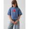 SS EXTRA RELAXED TEE_GRAPHIC JUNE BAINBRIDGE BLUE