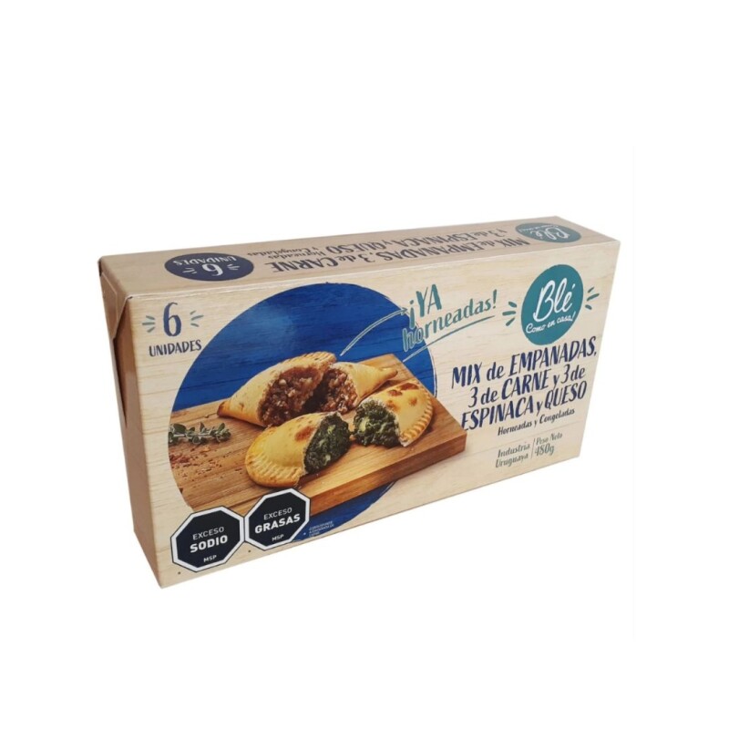 EMPANADAS DE CARNE, ESPINACA Y QUESO X 6 BLE EMPANADAS DE CARNE, ESPINACA Y QUESO X 6 BLE