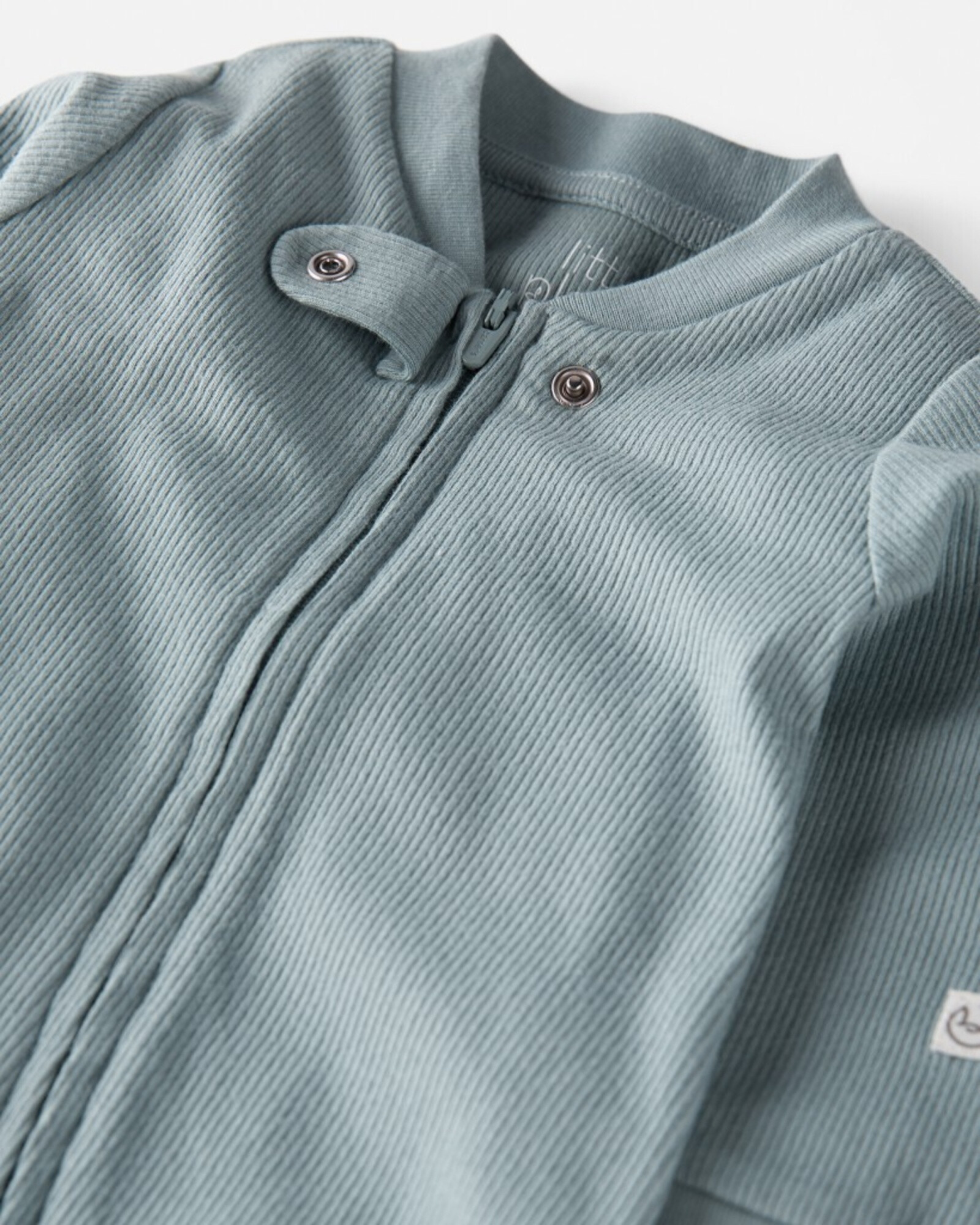 Pijama una pieza de algodón orgánico con pie Sin color