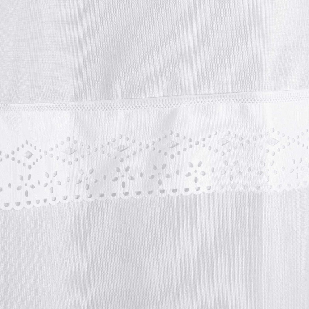 CORTINA POLIESTER BLANCO C/PUNTILLA