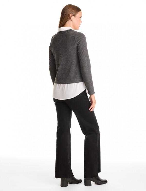Buzo & Camisa GRIS OSCURO