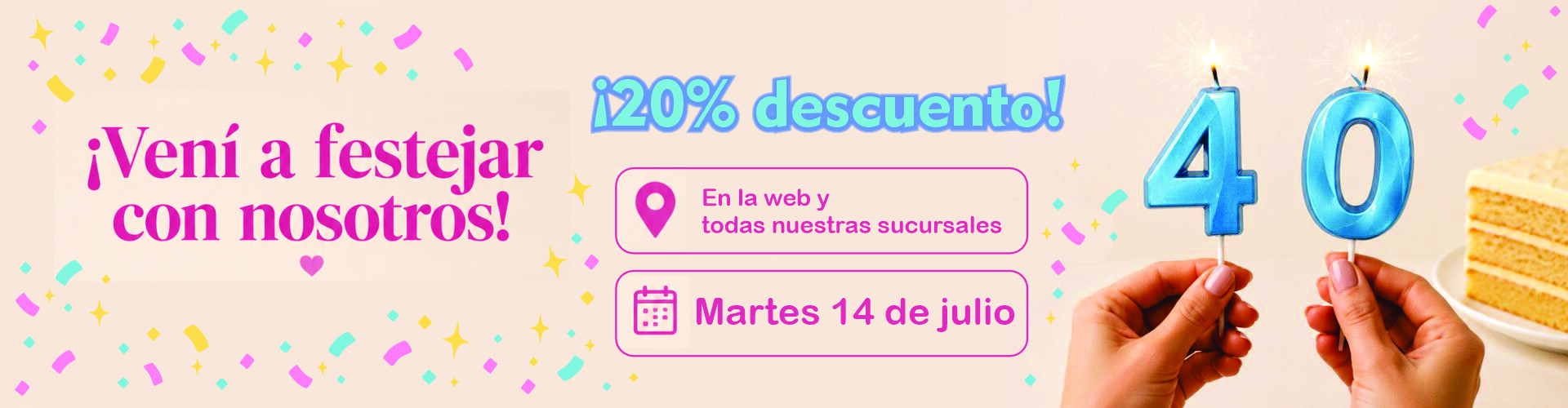 Descuento 40 años