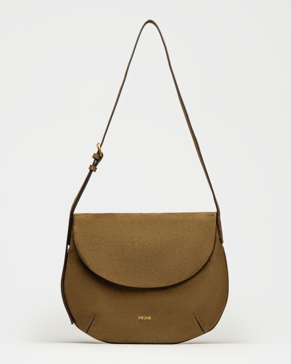 Cartera al hombro Mod en efecto gamuza Verde