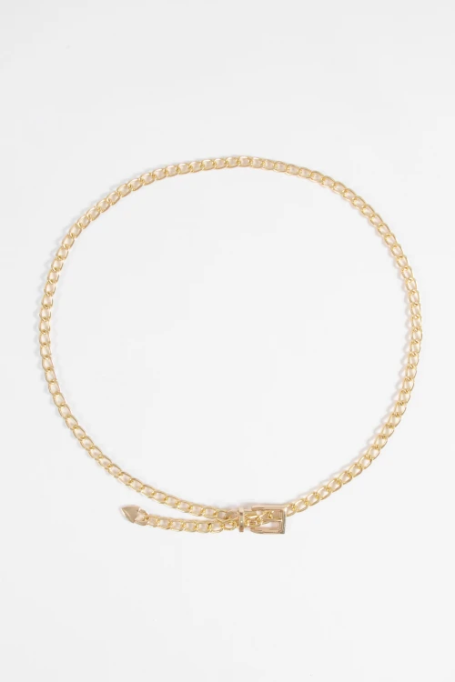 Cinturón cadena dorado