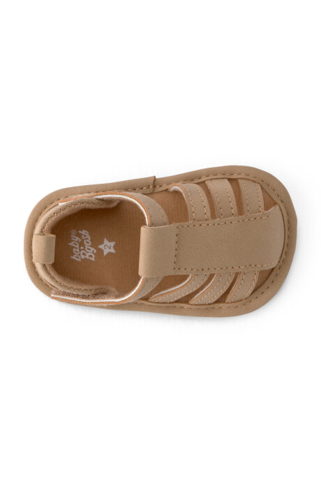 Sandalias pescadoras con velcro, marrón Sin color