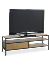 Mueble TV TRAPPEDAL roble/negro Mueble TV TRAPPEDAL roble/negro