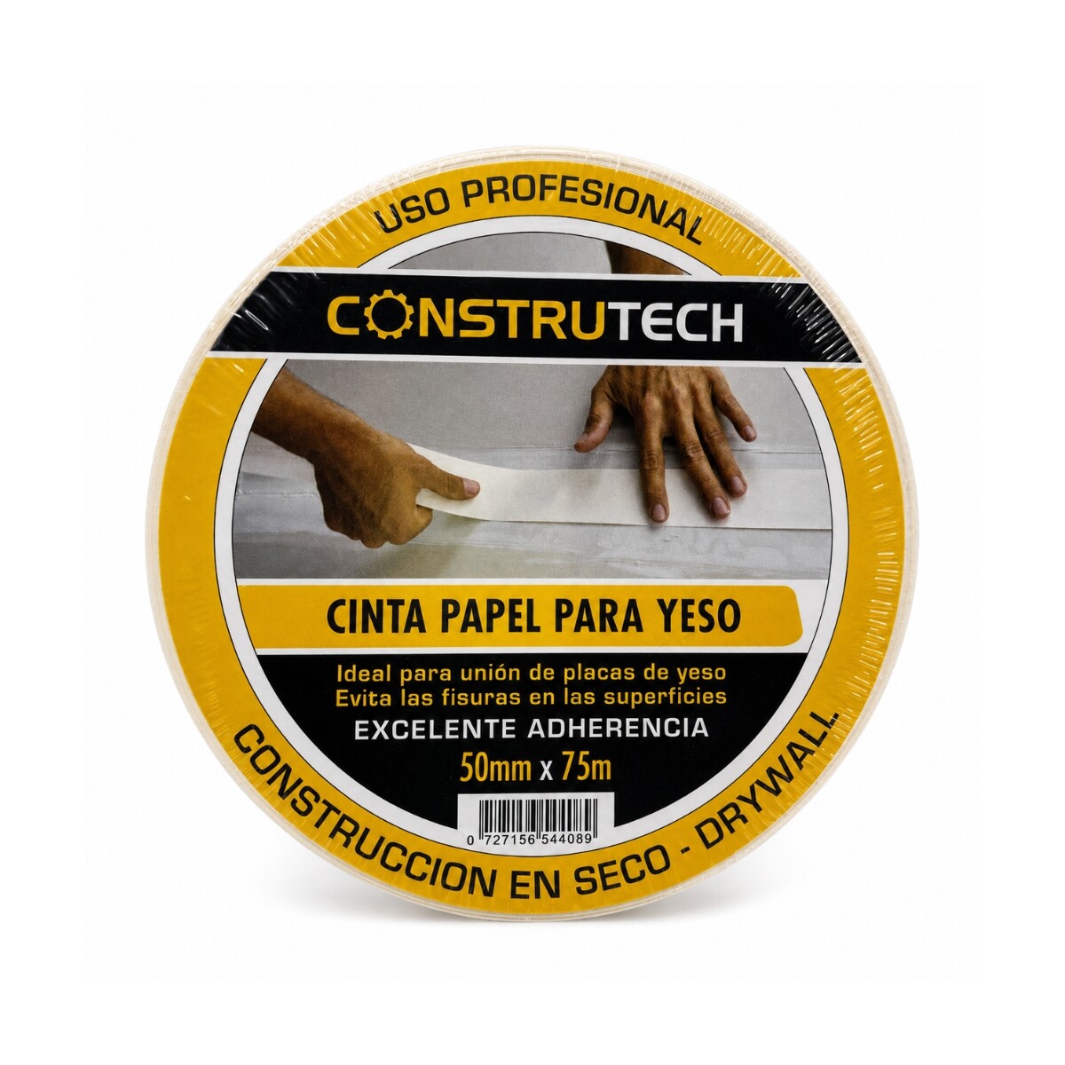 Cinta Papel Para Yeso 50mm X 75m Construtech 
