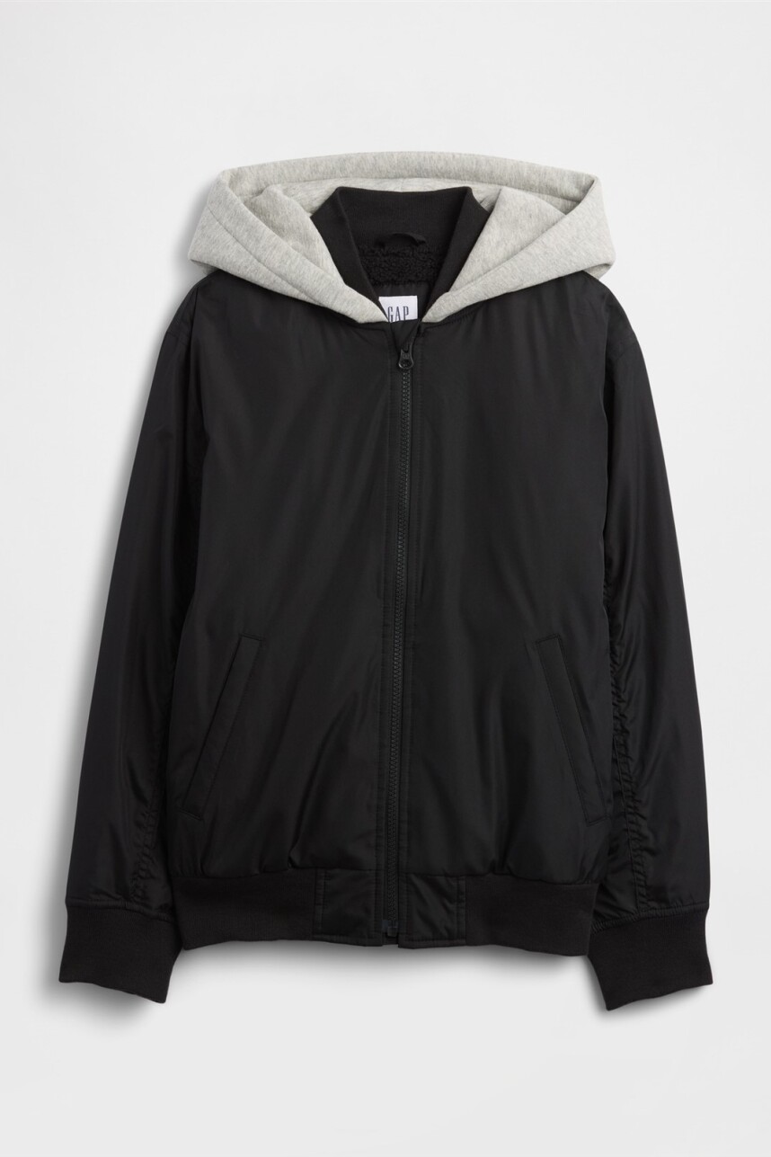 Campera Bomber Niño True Black