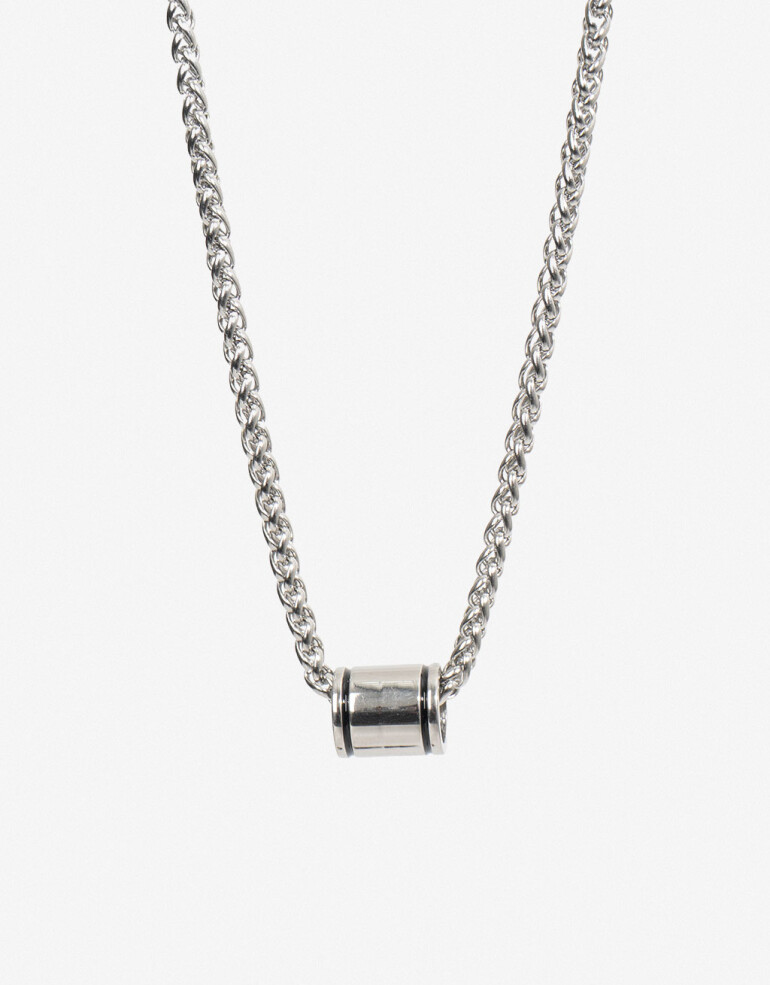 Cadena Corta con Dije Metal Cadena Acero Men´s Collection - Plateado