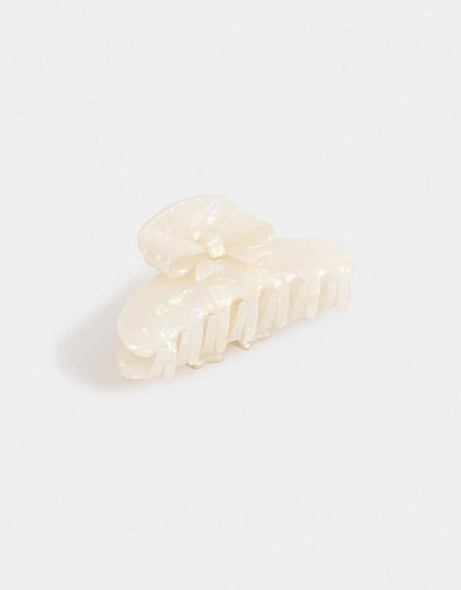 Broche Premium Broche Con Moño - Blanco Crudo