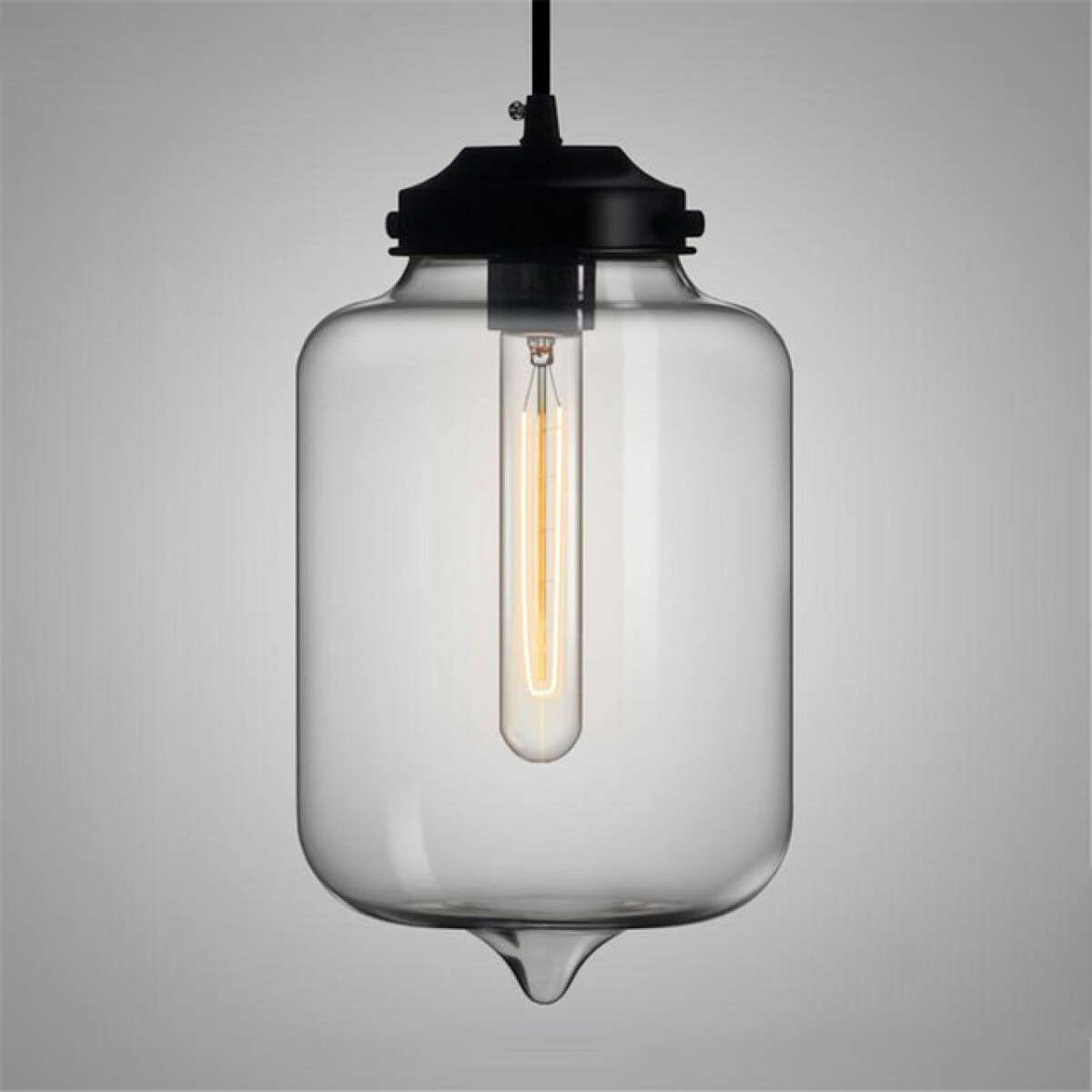 Lámpara Colgante Jeremy Transparente Ajustable Ø16cm x Alto 30cm 