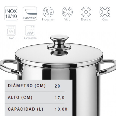 Olla inox 28cm 10 lts Vitrocor Olla inox 28cm 10 lts Vitrocor