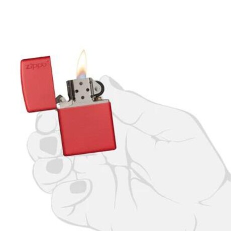 Encendedor Zippo rojo mate con logo - 233ZL Encendedor Zippo rojo mate con logo - 233ZL