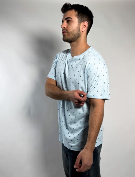 Remera de hombre Charly Celeste