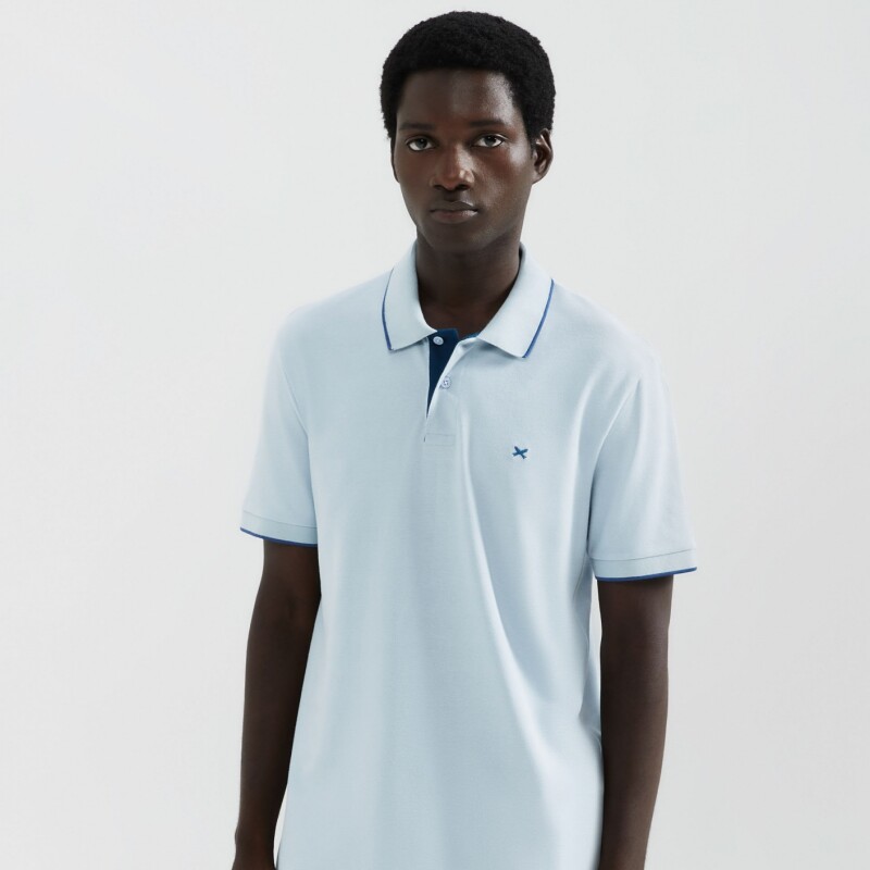 CAMISA POLO MM MASC CELESTE