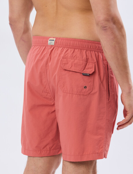SHORT DE BAÑO LISO Ladrillo