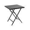 MESA CUAD PLEGABLE NEGRA 60X60X70CM Unica