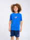 REMERA HUB Nacional Junior Azul Royal, Blanco