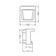 JABONERA DE LOZA CON AGARRADERA DE SEMI EMBUTIR 180X180MM 000