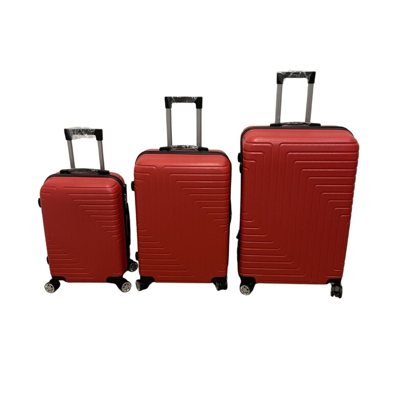 Set de 3 Valijas de Mano Rígidas Rojo